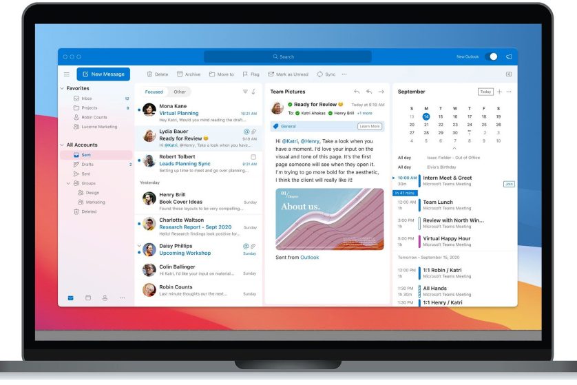 Microsoft представила новый Outlook для Mac в стиле macOS Big Sur