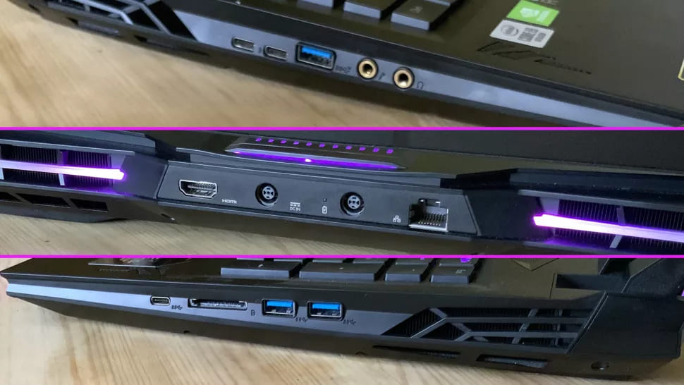 Порты Gigabyte Aorus 17X