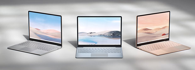  Surface Laptop Go Цвета: платина, песчаник, голубой лед 