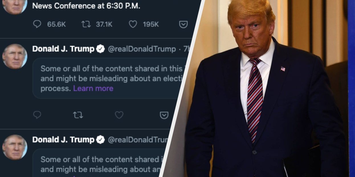 <pre>Куча лжи, циркулирующая в Интернете, только что вышла из уст Трампа