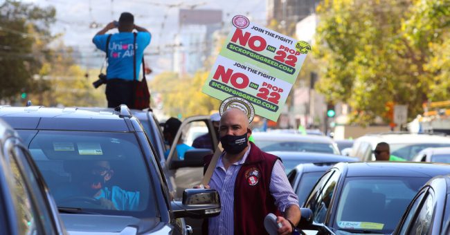 <pre>Водители Uber и Lyft в Калифорнии останутся независимыми