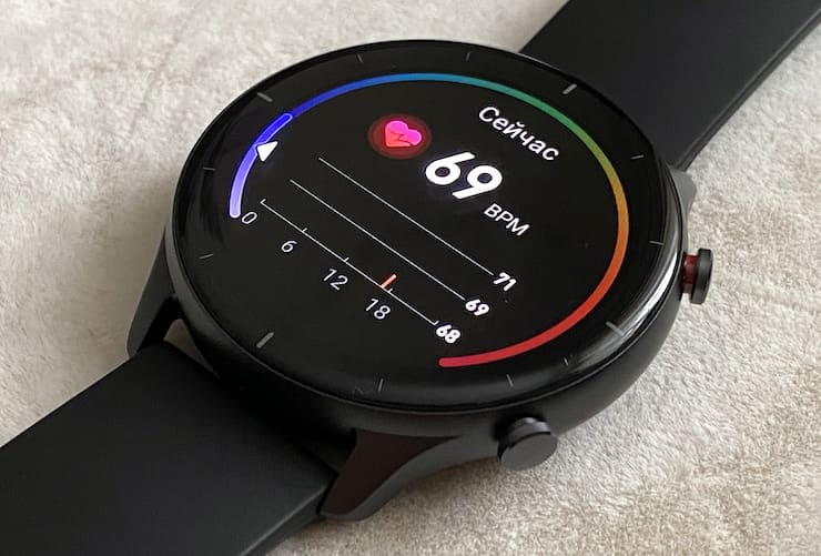 Измерение пульса в Amazfit GTR 2e