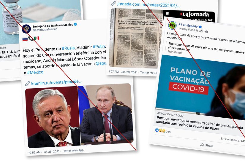 <pre>Российская кампания продвигает отечественные вакцины и препятствует их соперничеству