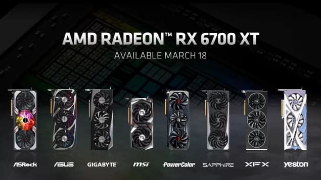 Версии AMD Radeon RX 6700 XT