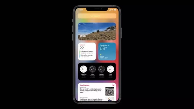 Стек виджетов в iOS 14