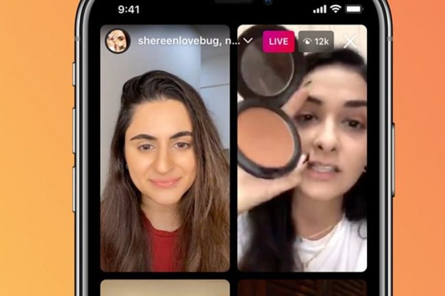 <pre>Instagram Live «Комнаты» позволяют четырем людям жить вместе