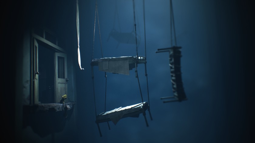 Кровати висят в воздухе в "Little Nightmares 2." "width =" 840 "height =" 473 "/>
<div class=