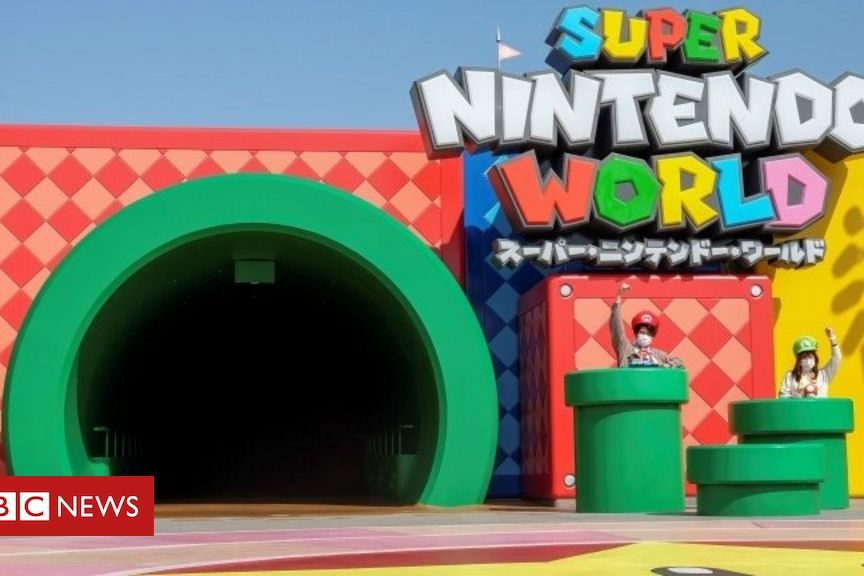 <pre>Super Nintendo World открывается в Японии после задержек, связанных с Covid