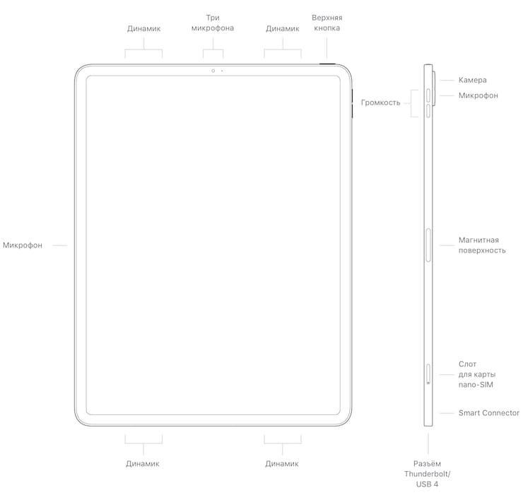 Дизайн iPad Pro 2021 года