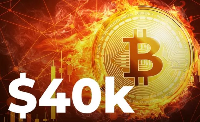 После сильного падения Bitcoin вернулся к 40 000$