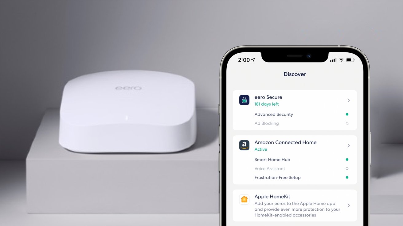 <pre>Линейка маршрутизаторов Amazon Eero 6 получает поддержку HomeKit