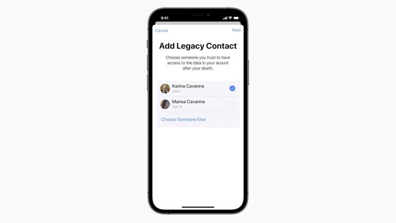 <pre>Apple позволяет указать, кто может получить доступ к вашей учетной записи, если вы умрете