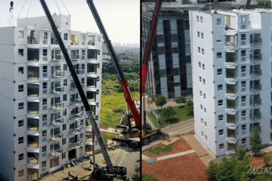 В Китае на строительство 10-ти этажного крупнопанельного дома потребовалось чуть большее суток (2 фото + видео) » 24Gadget.Ru :: Гаджеты и технологии