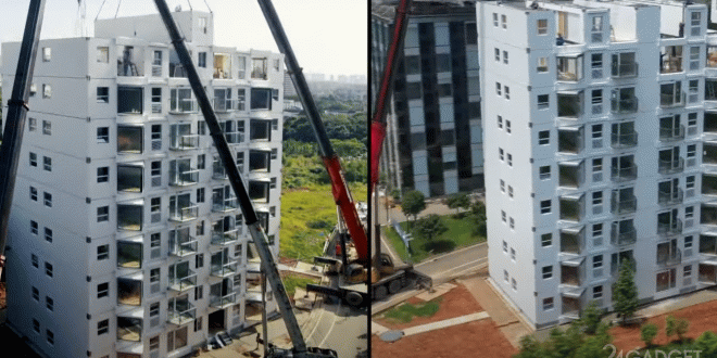 В Китае на строительство 10-ти этажного крупнопанельного дома потребовалось чуть большее суток (2 фото + видео) » 24Gadget.Ru :: Гаджеты и технологии