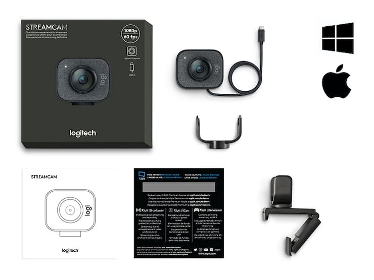 Комплект поставки веб-камеры Logitech StreamCam для стримов