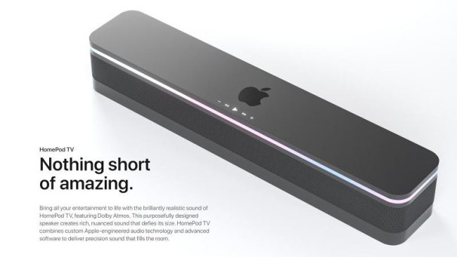 <pre>Концепция дизайна представляет собой «HomePod TV»