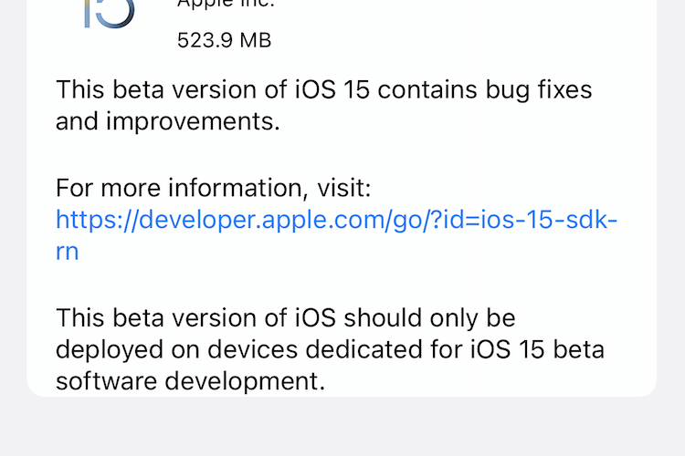 Apple выпустила iOS 15 beta 8. Релиз — через пару недель