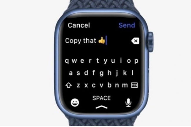 <pre>Новые часы Apple Watch достаточно велики, чтобы печатать на