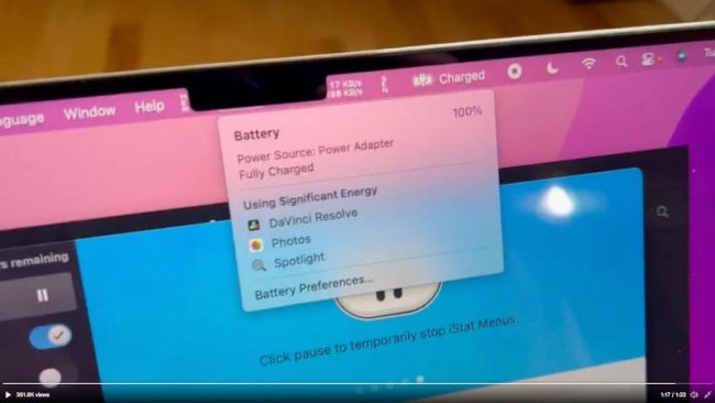 <pre>Смущающая ошибка MacBook Pro «скрывает» меню за Notch