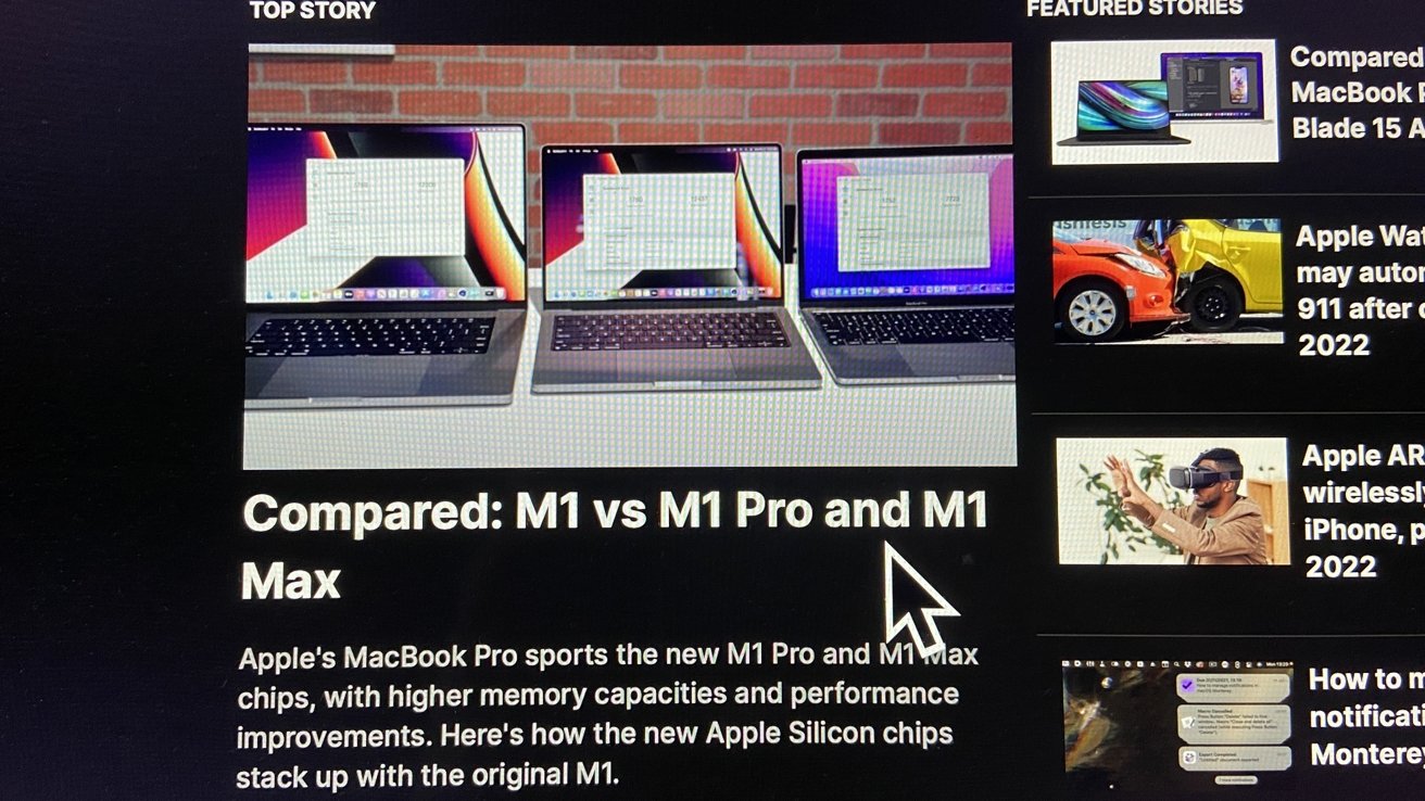 <pre>Увеличьте размер курсора в macOS Monterey
