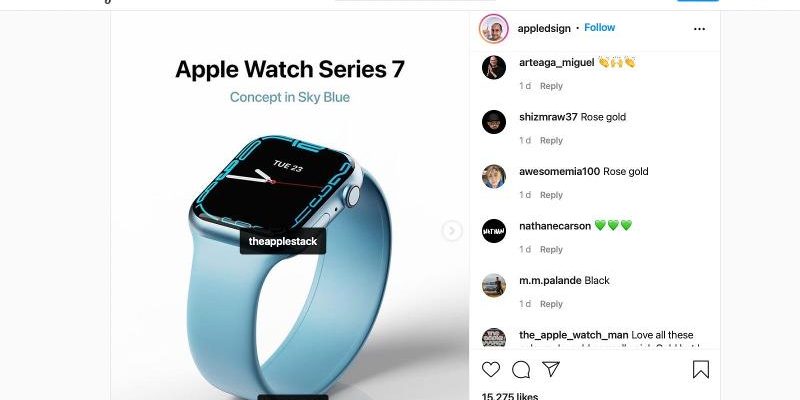 <pre>Что могло быть: лучшие цвета для Apple Watch 7