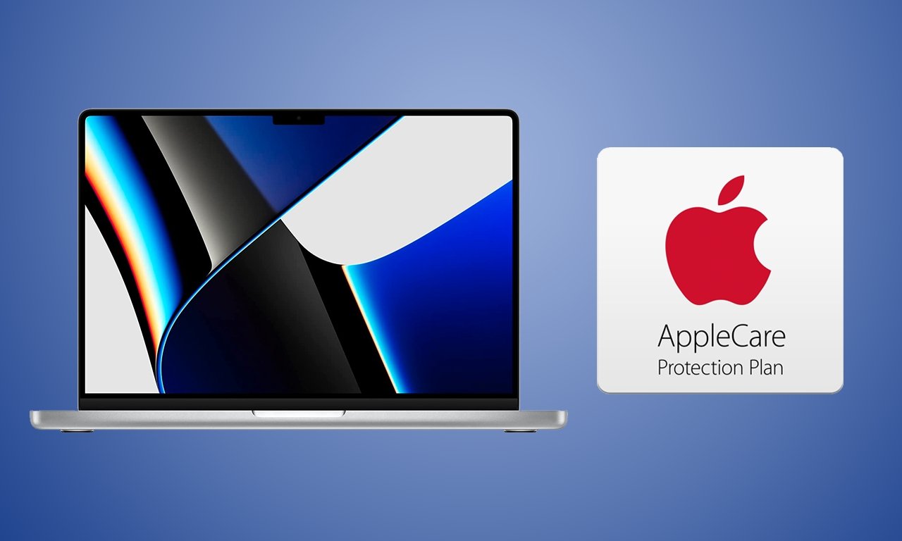  MacBook Pro 14 дюймов с AppleCare на синем градиентном фоне "height =" 768 "loading =" lazy "class =" img-responsive article-image "/>
</div>
</div>
<div class=