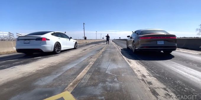 Проведено очное состязание на дистанции четверть мили между Tesla Model S и Lucid Air (видео) » 24Gadget.Ru :: Гаджеты и технологии