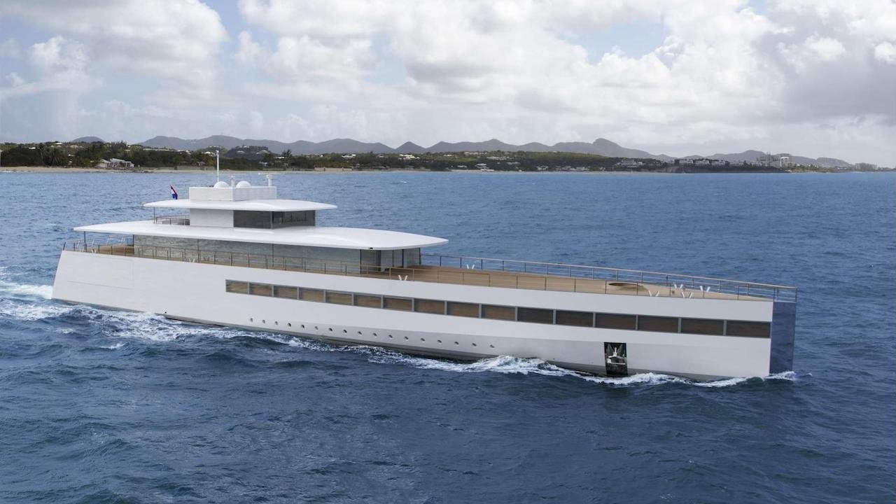 Venus, высокотехнологичная яхта, построенная для Стива Джобса и теперь принадлежащая Лорен Пауэлл Джобс. Предоставлено: Boat International" height="720" loading="lazy" class="img-responsive article-image"/>
</div>
<p><span class=
