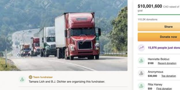 <pre>GoFundMe отменяет кампанию протеста канадских дальнобойщиков