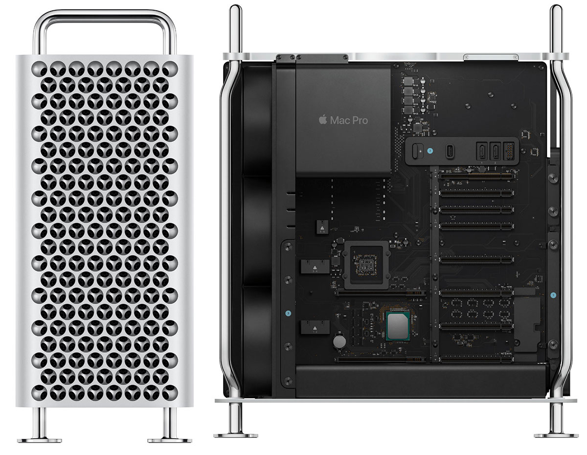 Apple Mac Pro 2019: изображения спереди и сбоку