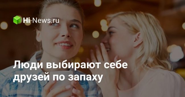 Люди выбирают себе друзей по запаху