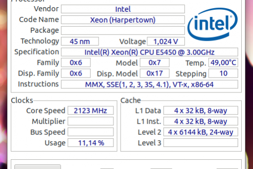 Как узнать информацию о процессоре в Linux? CPU-X — практически полный аналог CPU-Z