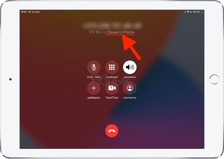Как переключить текущий звонок с iPhone на iPad или Mac