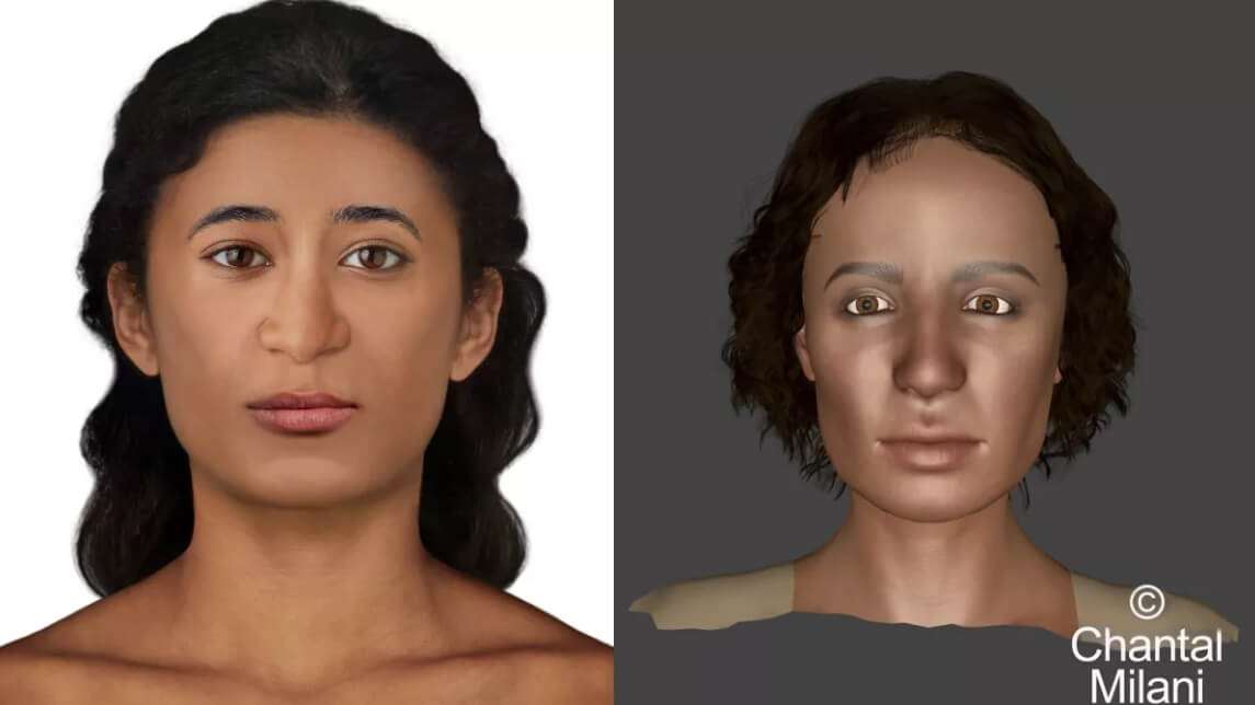 Реконструкция лица по черепу. Ученые предоставили сразу два варианта внешности мумии. Фото.