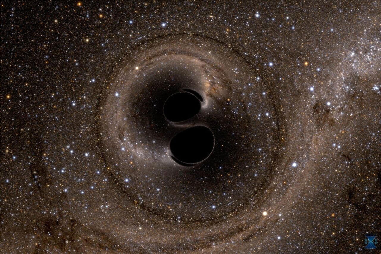 Черная дыра из лаборатории. Благодаря столкновению двух черных дыр исследователи доказали существование гравитационных волн. Это знаменательное событие произошло в 2017 году и было отмечено Нобелевской премией по физике. Фото.