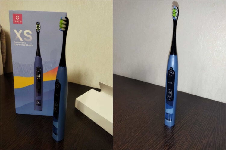 Какую зубную щётку выбрать. Oclean XS — продвинутая щётка, которая следит, чтобы вы чистили зубы правильно. Фото.