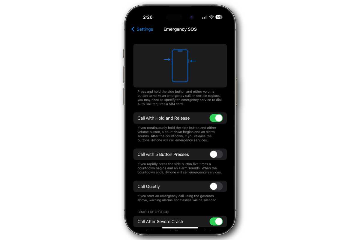 iPhone Экстренный вызов SOS