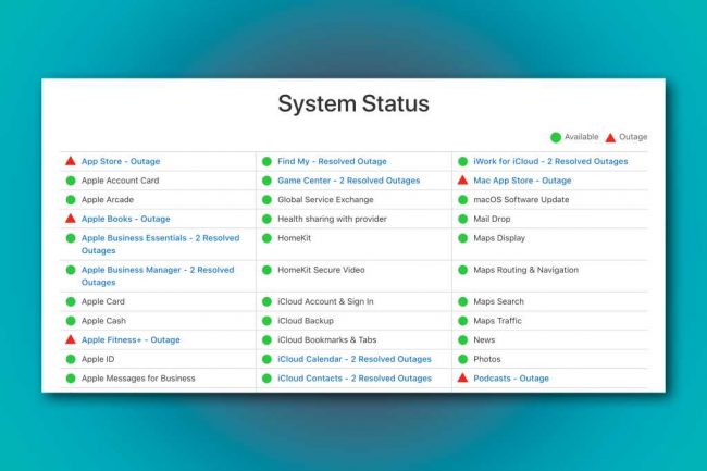 Системные сбои затрагивают Apple Music, TV+, подкасты, App Store и