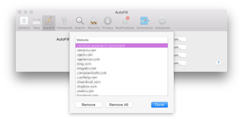 Как очистить кеш и историю Safari на Mac: автозаполнение