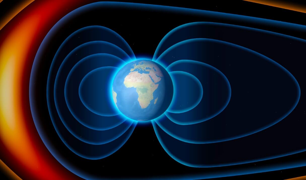 Что такое солнечная буря. Магнитное поле Земли. Фото.