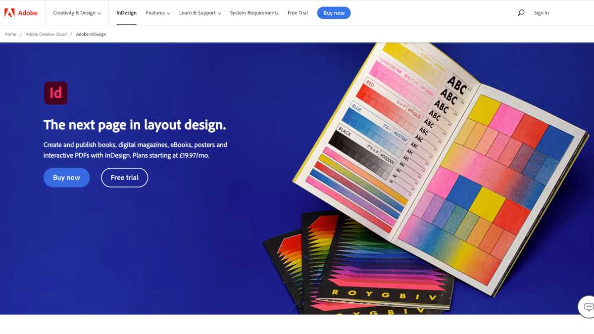 Начать бесплатную пробную версию InDesign