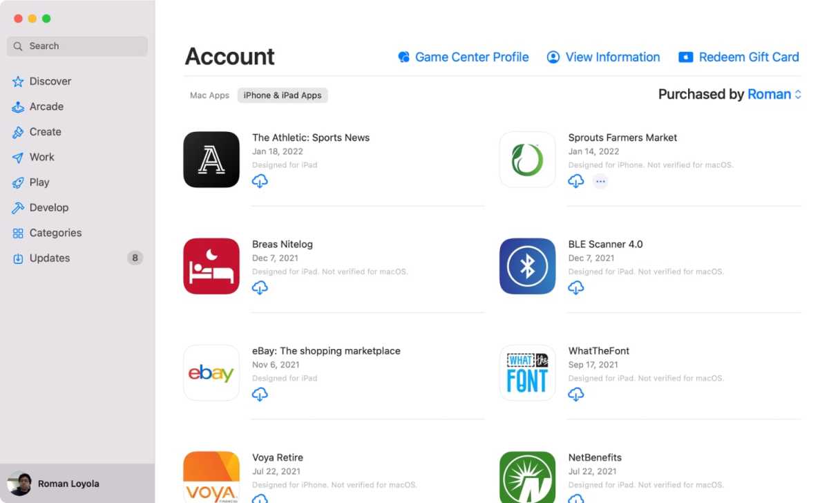 Приложения, купленные в App Store