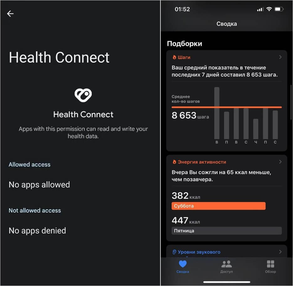 Приложение Здоровье на Андроид. Здоровье в iOS выглядит более практично, нежели аналог на Андроид. Фото.