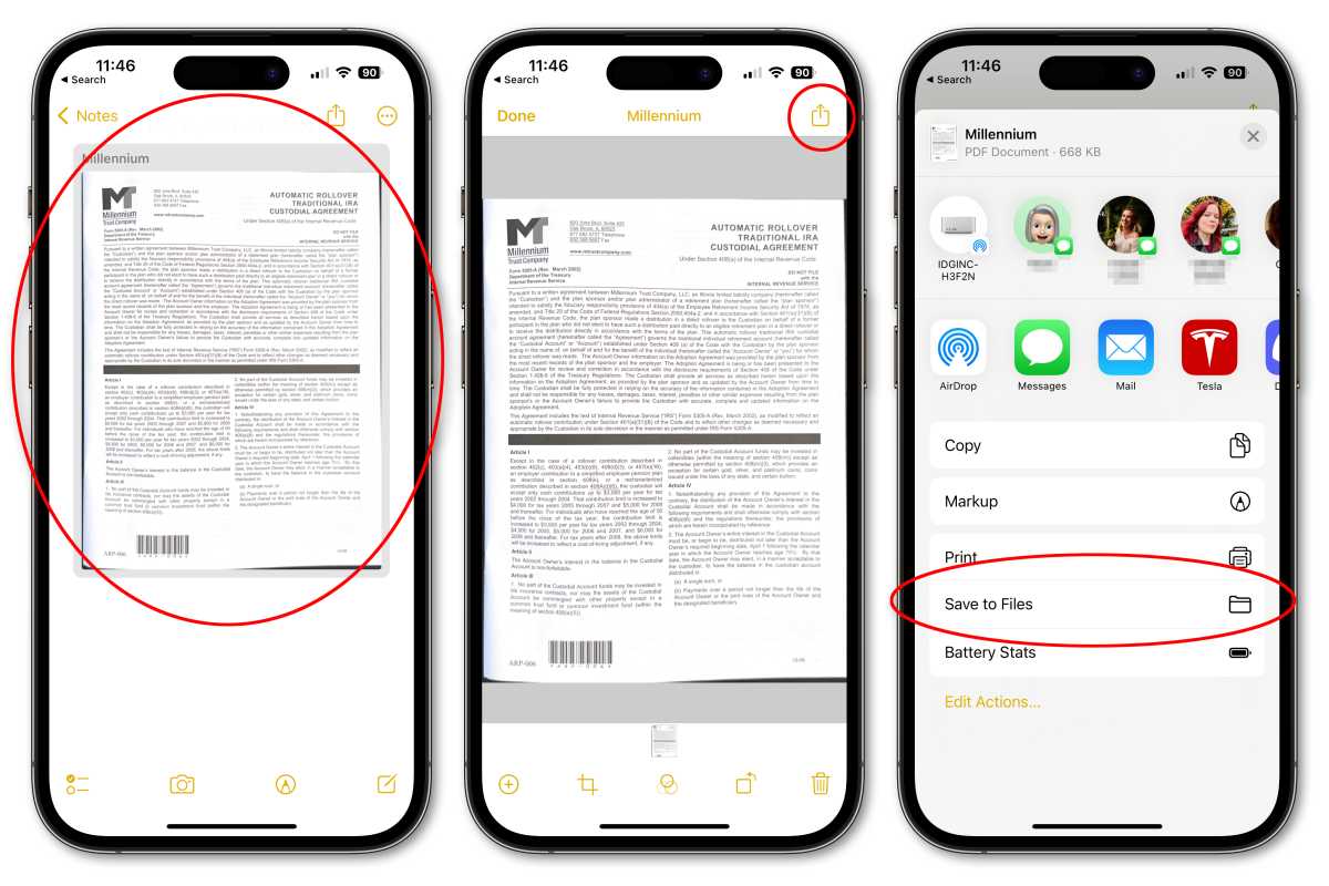 Сканирование iPhone и PDF шаг 2