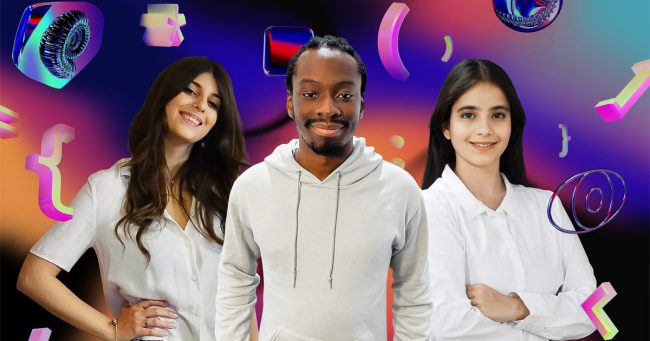 Познакомьтесь с тремя победителями конкурса Swift Student Challenge WWDC23.