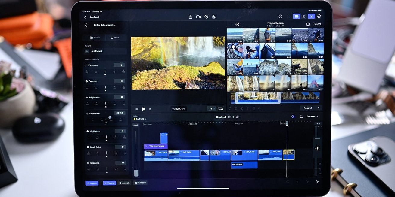 Проекты Final Cut Pro можно перенести с Mac на iPad.