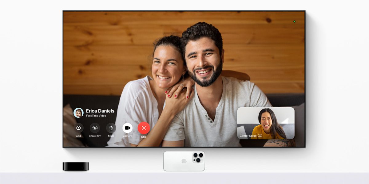 tvOS 17 обеспечивает FaceTime и видеоконференции для Apple TV 4K