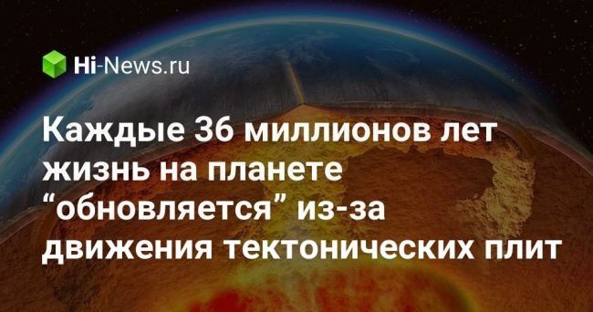 Каждые 36 миллионов лет жизнь на планете “обновляется” из-за движения