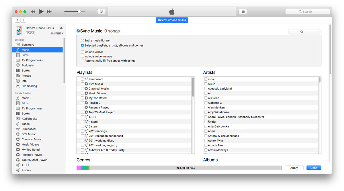Как удалить музыку на iPhone: iTunes