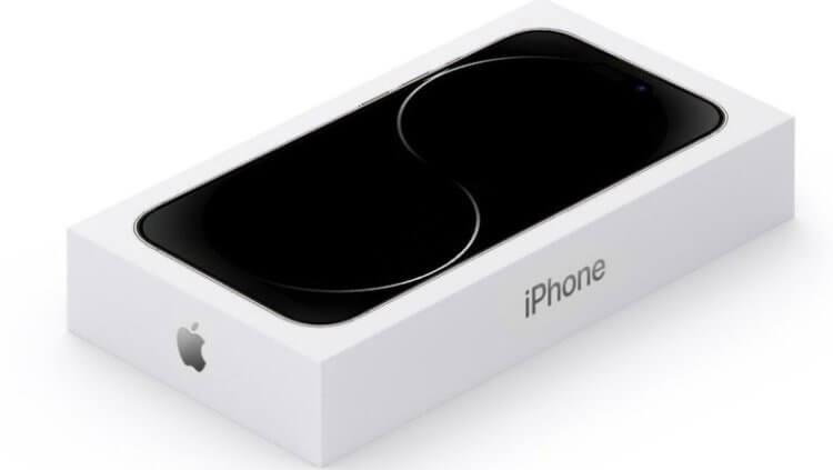 Айфон без зарядки. Толщина коробки от iPhone 15 не оставляет надежды на зарядку в комплекте. Фото.